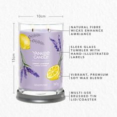 Yankee Candle Yankee Candle vonná svíčka Signature Tumbler ve skle velká Lemon Lavender 567 g