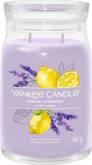 Yankee Candle Yankee Candle vonná svíčka Signature ve skle velká Lemon Lavender 567 g