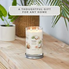 Yankee Candle vonná svíčka Signature Tumbler ve skle velká Coconut Beach 567g