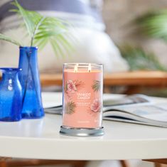 Yankee Candle vonná svíčka Signature Tumbler ve skle velká Tropical Breeze 567g