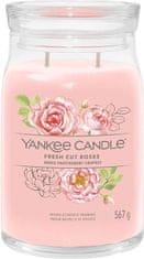 Yankee Candle Aromatická svíčka Signature velká Fresh Cut Roses 567g