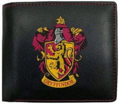 CurePink Peněženka Harry Potter: Erb Nebelvíru - Gryffindor (11 x 9 cm) černá