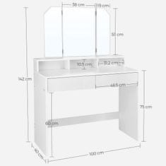 VASAGLE Toaletní stolek RDT115W01