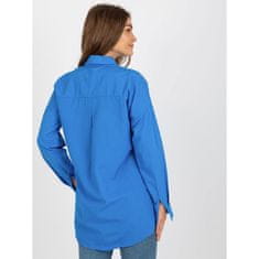 Factoryprice Dámská košile s výšivkou oversize KVETA tmavě modrá TO-KS-7005.26P_398248 S