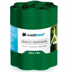 Cellfast Plastové zahradní obruby tmavě zelené 20 cm x 9 m