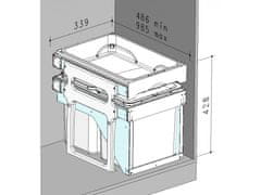 Sinks EK9146 TANK FRONT 40 Odpadkový koš - sorter, vestavný, výsuvný 2x16l