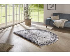 NORTHRUGS Kusový koberec Twin Supreme 104137 Black/Cream kruh – na ven i na doma 140x140 (průměr) kruh