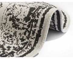 NORTHRUGS Kusový koberec Twin Supreme 104137 Black/Cream kruh – na ven i na doma 140x140 (průměr) kruh