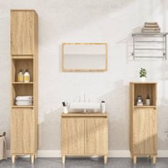 Vidaxl 3dílný set koupelnového nábytku dub sonoma kompozitní dřevo