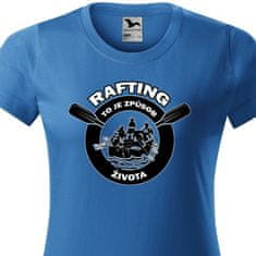 STRIKER Dámské tričko Rafting to je způsob života Barva: Modrá, Velikost: S