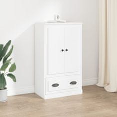 Greatstore Skříň highboard bílá 60 x 35,5 x 103,5 kompozitní dřevo