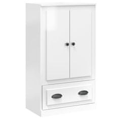 Greatstore Skříň highboard lesklá bílá 60 x 35,5 x 103,5 kompozitní dřevo