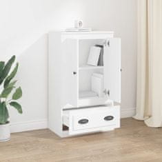 Greatstore Skříň highboard bílá 60 x 35,5 x 103,5 kompozitní dřevo