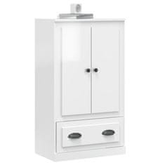 Greatstore Skříň highboard lesklá bílá 60 x 35,5 x 103,5 kompozitní dřevo