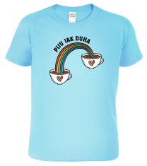 Hobbytriko Vtipné tričko - Piju jak duha (káva) Barva: Světlá khaki (28), Velikost: S