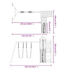 Vidaxl Dětské hřiště na zahradu masivní dřevo douglasky