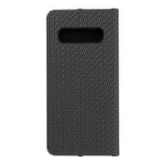 FORCELL Pouzdro / obal na Samsung Galaxy S10 černé - knížkové LUNA CARBON