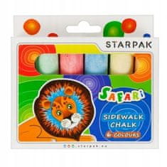 STARPAK Dětská křída na dlažbu 6 barev