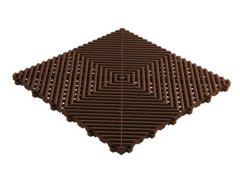Swisstrax Ribtrax PRO dlaždice 40 x 40 cm, barva Chocolate Brown hnědá
