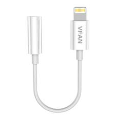 IZMAEL kabel Lightning na jack 3.5mm AUX - Bílá KP26289