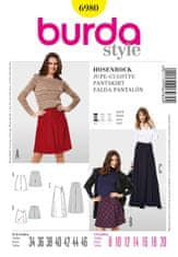 Burda Střih Burda 6980 - Zavinovací kalhotová sukně, culottes