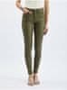 Khaki dámské skinny fit kalhoty 40