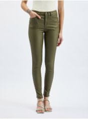 Orsay Khaki dámské skinny fit kalhoty 38