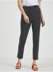Orsay Bílo-černé dámské puntíkované kalhoty 38