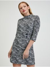 Orsay Černo-bílé dámské vzorované šaty 42
