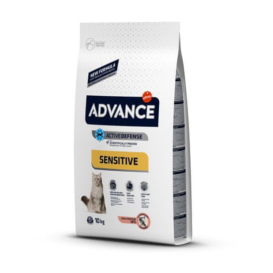 ADVANCE Adult Salmon Sensitive - Suché Krmivo S Lososem Pro Citlivé Kočky 10kg