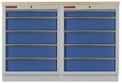 AHProfi Sestava kvalitních PROFI BLUE dílenských skříněk s pracovní deskou - MTGS1300BAL11