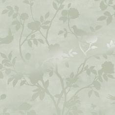 Vliesová tapeta na zeď s květinami a ptáčky 1133973, Laura Ashley, 0,52 x 10 m