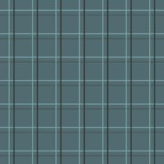 Tyrkysová geometrická vliesová tapeta, tartan 6505-1, Batabasta, 0,53 x 10,05 m