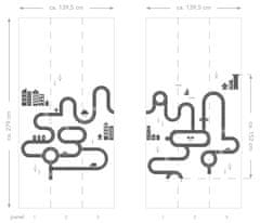 Černobílá vliesová tapeta na zeď Silnice 158836, 1,395 x 2,79 m, Little Bandits