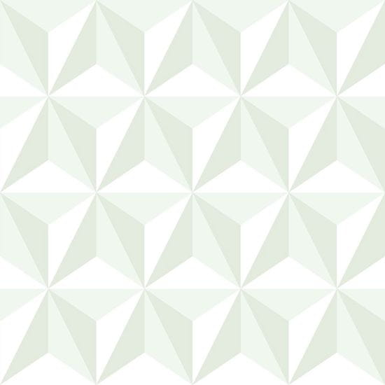 Zeleno-bílá vliesová tapeta na zeď, 3D hvězdicový vzor 138913, Little Bandits, 0,53 x 10,05 m