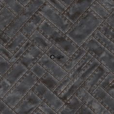 Vliesová tapeta na zeď šedá, imitace kovových desek s nýty 337241, Matières - Metal, 0,53 x 10,05 m