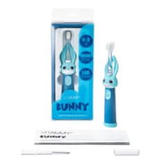 Vitammy Bunny Sonický zubní kartáček pro děti s LED světlem a nanovlákny, 0-3 roky, modrá