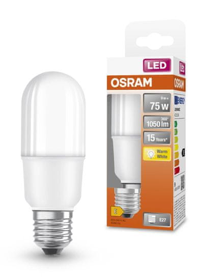 Osram LED žárovka E27 STICK 9W = 75W 1050lm 2700K Teplá bílá