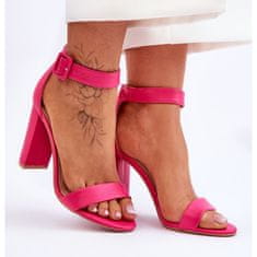 Růžové sandály Georgina na podpatku velikost 41