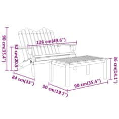 Vidaxl 2dílná sada zahradního nábytku Adirondack masivní akácie