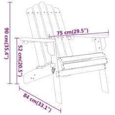 Greatstore 3dílná sada zahradního nábytku Adirondack masivní akácie