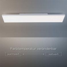 PAUL NEUHAUS LEUCHTEN DIREKT is JUST LIGHT LED panel svítidlo hranaté v bílé s nastavitelnou teplotou barvy, funkcí stmívání a bezrámečkovým designem 2700-5000K