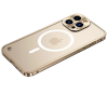 Kovový magnetický Magsafe kryt na Apple iPhone 13, zlatý