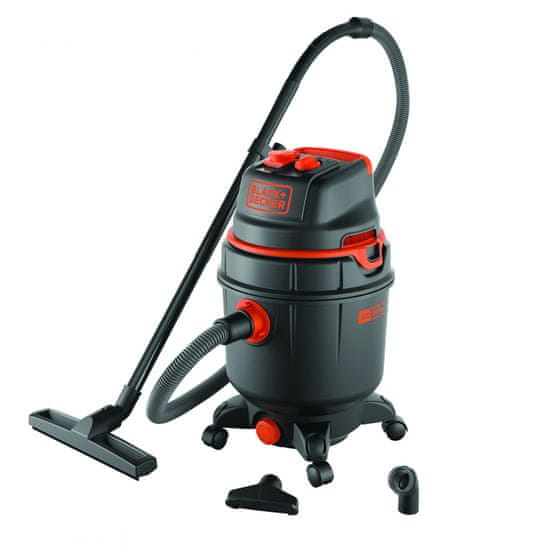 Black+Decker BX30PT - vysavač profi se zásuvkou Black + Decker 30 litrů 1600 W plastová nádoba