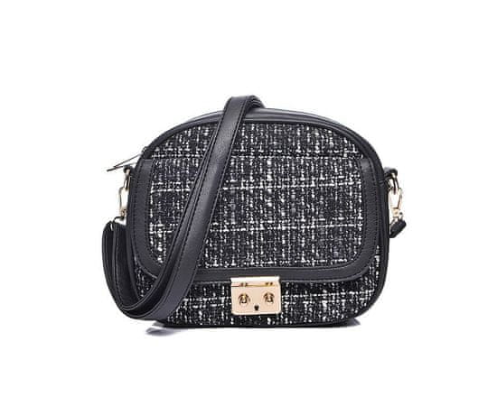 INTRIGUE Dámská kabelka Tweed Crossbody Black/white