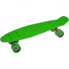 Enero Pennyboard s LED kolečky Neon Green