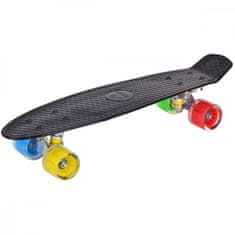 Enero Pennyboard 56 cm s LED kolečky Black Rainbow