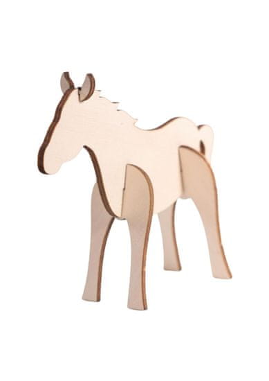 Hravé dřevo  3D skládačka na dotvoření kůň