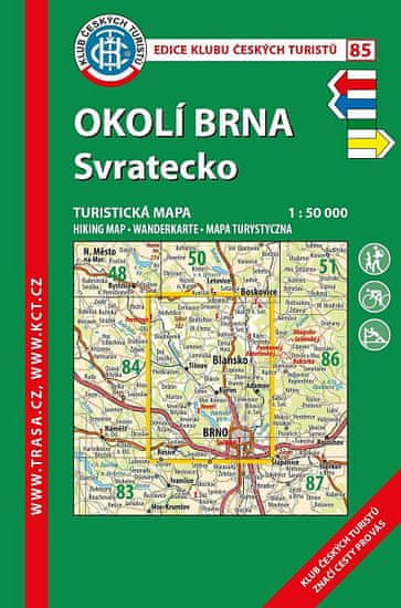 KČT 85 Okolí Brna Svratecko 1:50 000