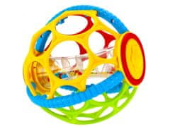 sarcia.eu Gumový míček s chrastítkem, hračka pro miminko 6m+ BamBam 